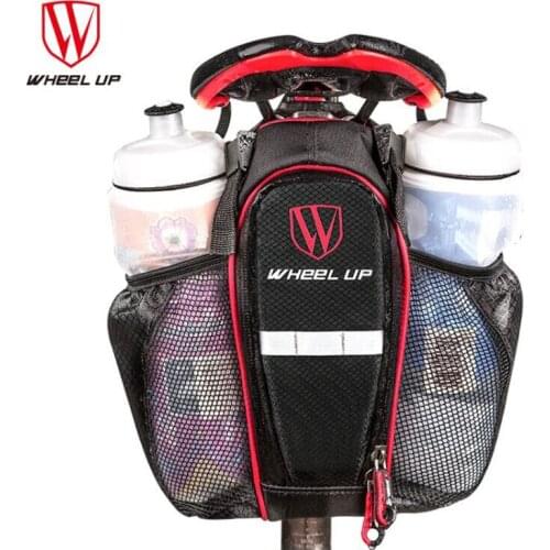 WHEEL UP 2019 New Hot Sale 900D 2 Pockets Bike Bag Bicycle Seat Post Bag MTB Road Mountain Bike Seat Rear Tail Pouch Bottle Bags