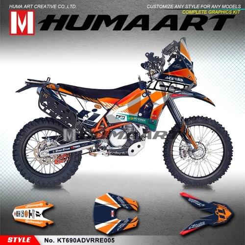 HUMAART Waterproof Stickers Motorcycle Graphics Decal Kit Adhesives for 690 Adventure Rally Raid EVO2