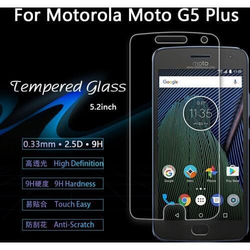For Motorola Moto G5 Plus /XT1687 5.2" Tempered Glass Screen Protector Film for Motorola Moto G5 5" glass Protective Film