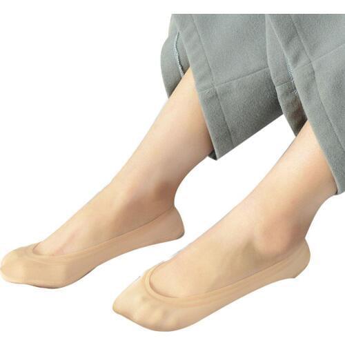 Women Low Cut Solid Color Invisible Trainer Ballerina Footsies Soft Boat Socks
