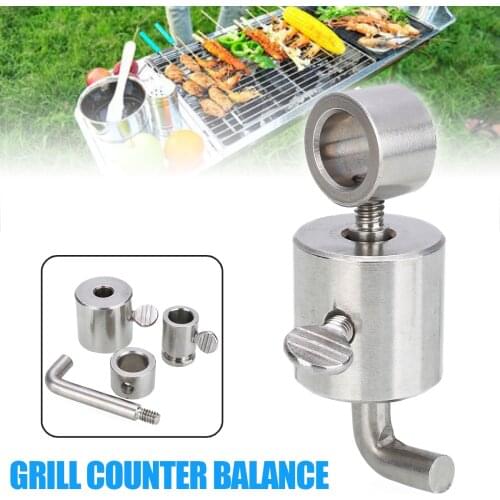 1 Set Rotatable Stainless Steel Grill Spit Kabob Heated Evenly Counter Balance For Rotisserie Skewers Garden Party BBQ Tools