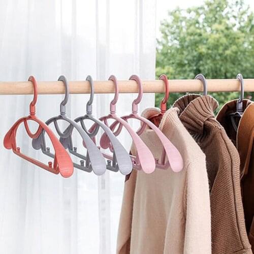 10 Pcs/Lot 40.8cm Plastic Wide Shoulder Coat Hanger Household Slip Resistance Thick Clothes Hanging Space Saving