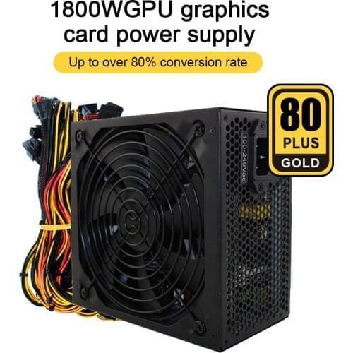 1800W PC Power Supply for Bitcoin Miner ATX 1800W PICO PSU Ethereum 1800W ATX Power Supply Bitcoin 12V 2.31 ETH Coin Mining