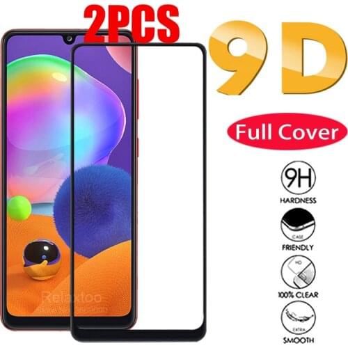 2PCS 9D Protective Glass for samsung galaxy a31 Tempered Glass for samsung sansung galax a31 a a 31 safty glass samsong film