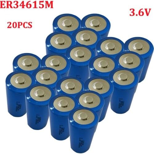 20PCS 3.6V D size LS34615M ER34615M 34615 14500mAH Li-lion Battery non-rechargeable battery for water Gas electricity meter