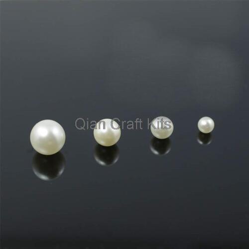 2000pcs New and Unique - Faux pearl 2mm-4mm mixed sizes round beads/balls with no holes, pearl white