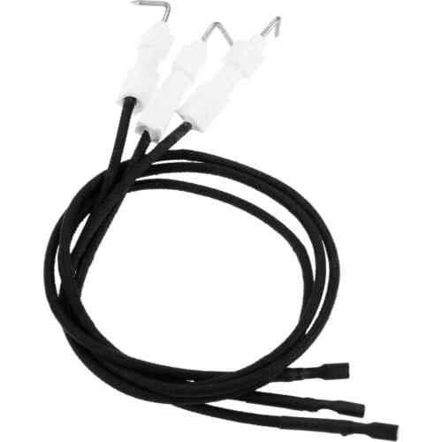 3pcs Propane Gas Patio Heater Universal Electrode Igniter Wire With Sparker 400mm Outdoor Grill Gas Stove Any Gas Appliance Part