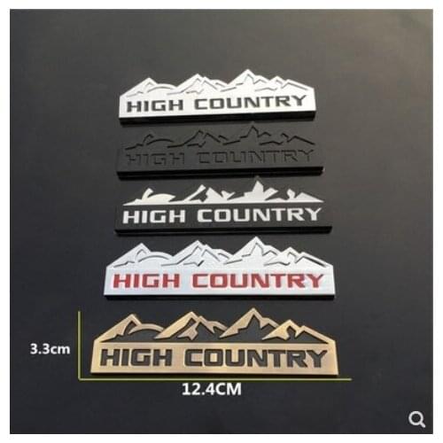 3D Metal HIGH COUNTRY 4X4 Auto Trunk Emblems Badge Decal Sticker Car Accessories Car Decor Decorations