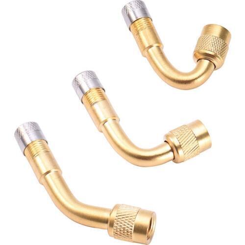 45/90/135 Degree Angle Brass Air Tyre Valve Schrader Valve Stem Extension Adapter Car Truck Motorcycle Air Pump Auxiliary Tools