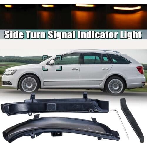 Car LED Dynamic Rearview Mirror Turn Signal Light for Skoda Octavia Superb 3T4 Hatchback
