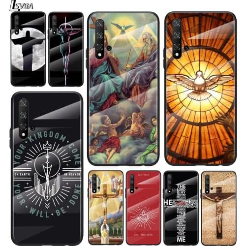 Faith Jesus God cross For Honor 30 20 10 9X 8X Pro Plus Lite Tempered Glass Hot New Shell Luxury Cover Phone Case