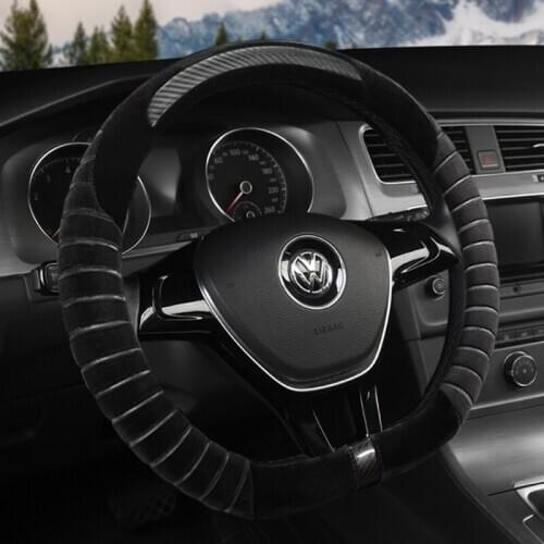 Car Steering Wheel Cover D Shape Soft Short plush Winter For Nissan Qashqai J11 X-trail T32 For Kia Sportage Optima GOLF 7 2015