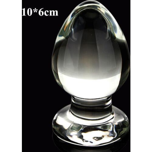 Diameter 6cm Exquisite smooth glass butt plug big anal plug glass adult sex toys products for men vaginal balls dildo anal pump