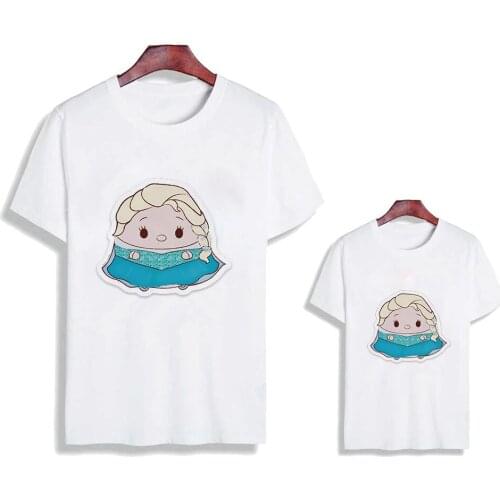 Mothe&Kids T Shirt Summer Short Sleeve Mommy And Me Baby Kids Disney Cartoon Tshirts Funny Family Matching Clothes
