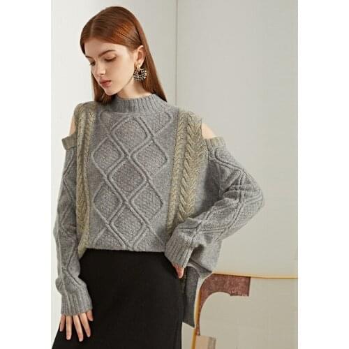 Женские пуловеры с открытыми плечами JOG MCERG China At AliExpress