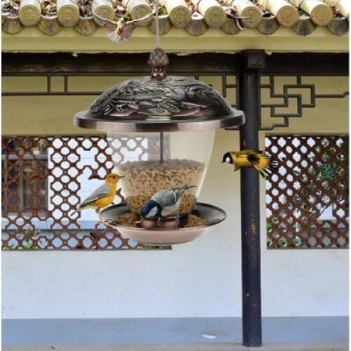 European style wild bird feeder Outdoor bird feeders food container
