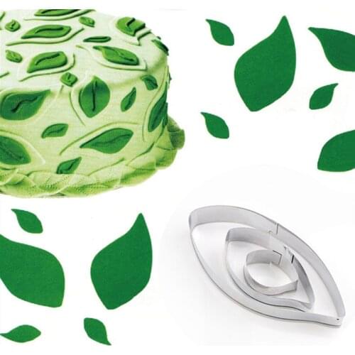 Leaves Petal 3Pcs Cutting Cookie Cutter Stainless Stell Pastry & Biscuit Baking Cutter Cake Mold Fondant Tools