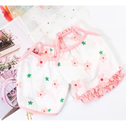 Summer Dog Clothes Cat Puppy Vest Yorkshire Pomeranian Poodle Schnauzer Pug French Bulldog Corgi Clothing Dress Skirt Apparel