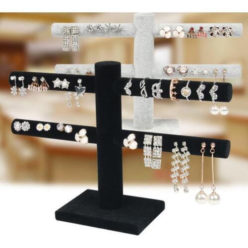 Hot Selling fashion luxury 20 Pairs Earrings Stand Jewelry Display Holder Earring Display Frame Jewelry Organizer Rack Shelf
