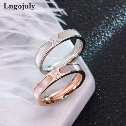 Hot Sale Titanium Steel Women Rings Wedding Ring Jewelry Rosegold Titanium Ring For Women Girlfriend Jewelry GIfts