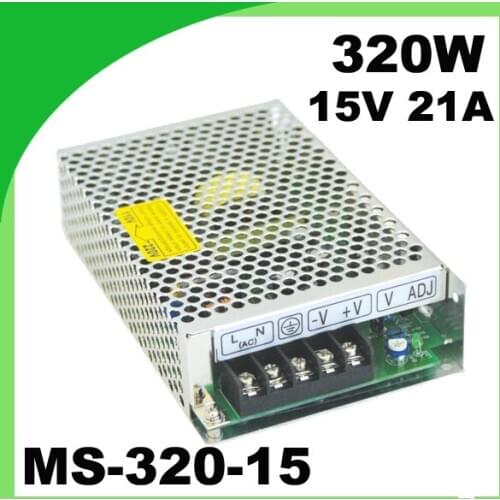 Miniature converter MS-320-15 led driver ac-dc 320w 15VDC 21A switching model power supply