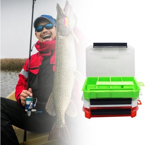 Fishing bait box multi-color double-sided plastic single-layer fishing tackle box bag insert fish hook storage box