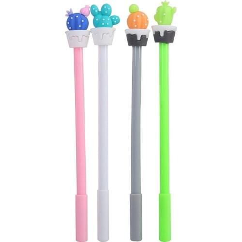 36 pcs/lot Kawaii Cactus Gel Pen Cute 0.5mm black ink Signature Pen School Office writing Supplies Promotional Gift