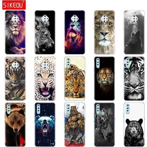 For VIVO V17 Phone Case on Vivo V17 Neo V 17 V17Neo VIVOV17 Cover Silicon Soft TPU Back 6.38" Shell wolf tiger lion Leopard bear