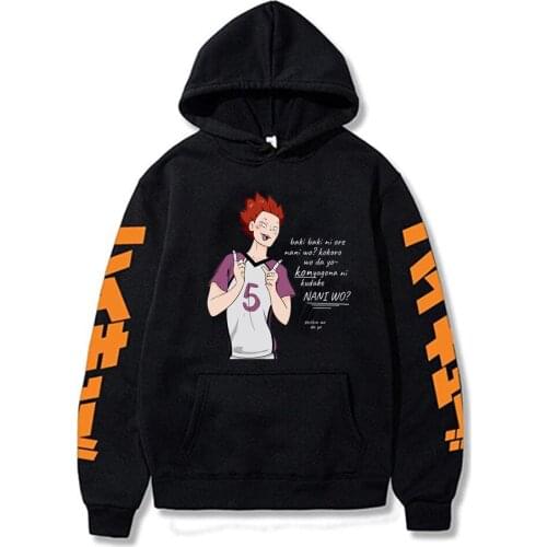 2021 Haikyuu Hoodies Japanese Anime Funny Men Hoodie Streetwear Casual Harajuku Sweatshirts Tops