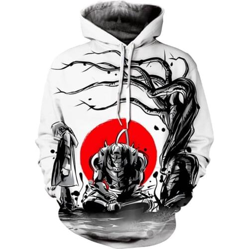 New Fullmetal Alchemist 3D Men Women Hoodie Fashion Casual Cosplay Costume Hoodies Brand Cool Streetwear Sweatshirt Men Clothing
