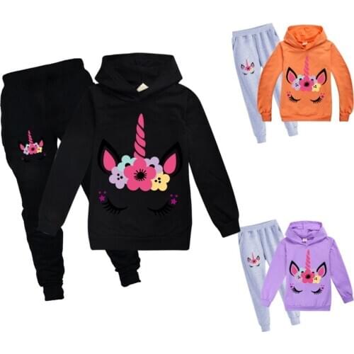 Unicorn Hoodies Kids Sweatshirts Fashion Kids Hooded T Shirt Baby Toddler Girls Coat Kids Clothes Boys Casual Tees Sportswear