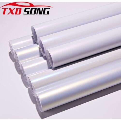 Premium Glossy Chameleon white car sticker Matt Chameleon white Vinyl Car Decal Wrap Sticker For HOOD Roof Motorcycle Scooter