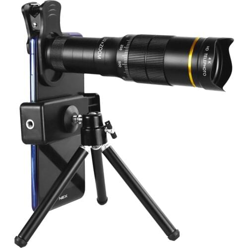 32X Telephoto for Cellphone Mobile Phone Camera Lens Zoom Telescope 4in1 Macro Fish Eye Wide Angel Lenses for iPhone Smartphone