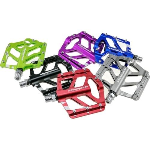 1pair MTB Bicycle Pedal Road bike BMX Mountain Bikes Pedal 6 colors CNC aluminum alloy flat platform bearing pedals