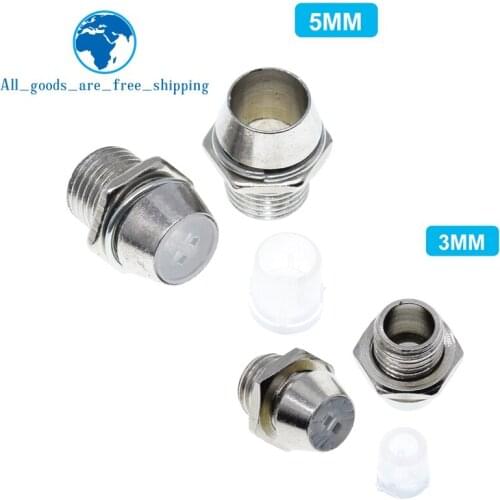10Pcs/lot Copper Metal 3MM 5MM Light Emitting Diode LED Holder Mount Panel Display Wholesale