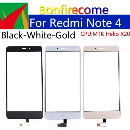 10Pcs\lot Note4 For Xiaomi Redmi note 4 Touch Screen Panel Sensor Display Glass Lens Panel Touchscreen Digitizer For Redmi Note4