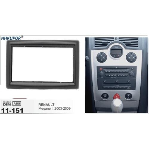 11-151 top quality Auto Car CD DVD Radio fascia installation facia trim 2-DIN dash kit for RENAULT Megane II 2002-2009