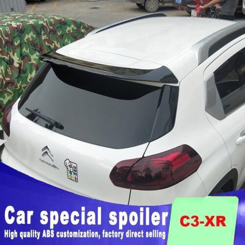 2015 2016 2017 2019 New design fashion big spoiler for Citroen C3-XR C-XR ABS material rear window wing spoilers by primer paint
