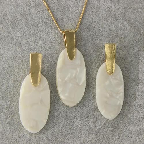 2018 Fall YJX Long Pendant Necklace Stunning Bold Yet Delicate Oval Drop Earrings Jewelry Sets