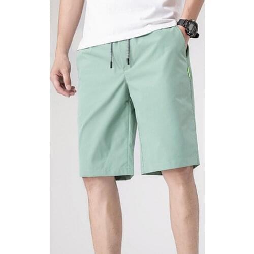 2021 Summer Mens Shorts Cargo Knee Length Sporty Drawstring Pockets Shorts for Sport Man Fashion Casual Large Loose Trousers