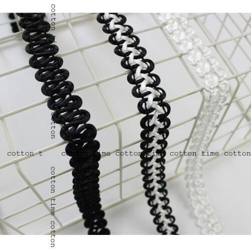 5 yards 15mm Braid Webbing Black&White Ribbon Vintage Trimming for Clothing accessory for bag garment free shipping