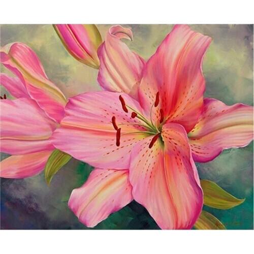 Lily Diamond Embroidery Patterns Diamond painting Mosaic flower Cross Stitch Square Rhinestone Painting mother Birthday Gift
