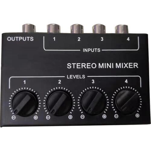 Cx400 Mini Stereo Rca 4-Channel Passive Mixer Small Mixer Mixer Stereo Dispenser for Live and Studio