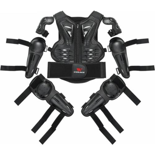 Kids Armor Vest Suit Boys Girls Youth Skiing Skating Riding Elbow Knee Care Armor Pad Jackets Skateboard Body Protect Vest Gear