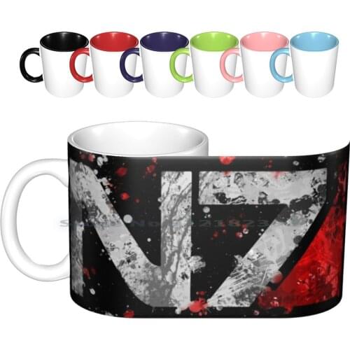 Mass Effect N7 Splatter Ceramic Mugs Coffee Cups Milk Tea Mug Mass Effect N7 Splat Splatter White Black Symbol Logo Grunge