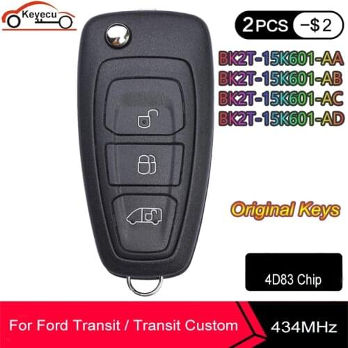 KEYECU OEM For Ford Transit / Transit Custom 2012 2013 2014 2015 2016 Remote Key BK2T-15K601-AA/ AB/ AC/AD 434MHz 4D83 ID63