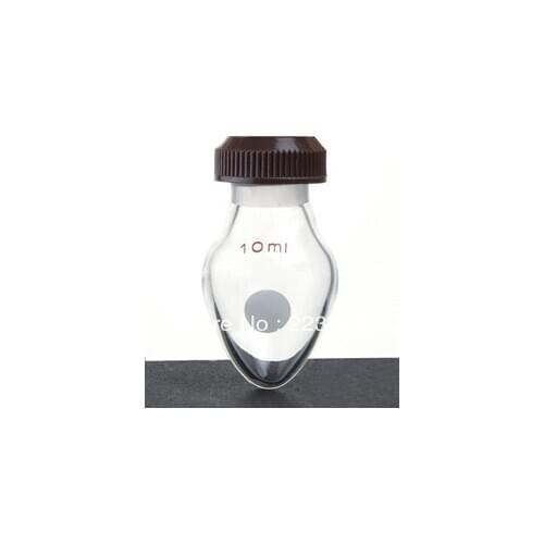 SYNTHWARE Flask, Pear shape, Threaded, Capacity:10ml F321010