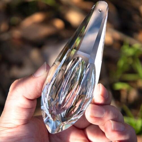 H&D 120mm Hanging Chandelier Crystals Prisms Suncatcher Clear Chandelier Parts Rainbow Maker Home Window Decoration DIY Crafts