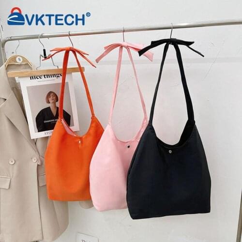 Fashion Women Bowknot Solid Color Shoulder Crossbody Messenger Bag Casual Ladies Large Capacity Tote Handbags