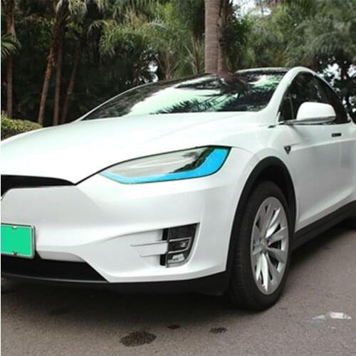 For Tesla Model X Headlight Daytime Running Light Color Change Film Anti-scratch Protective Decor Film